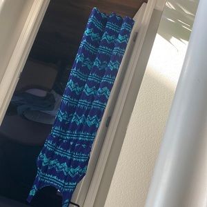 Blue and green maxi dress